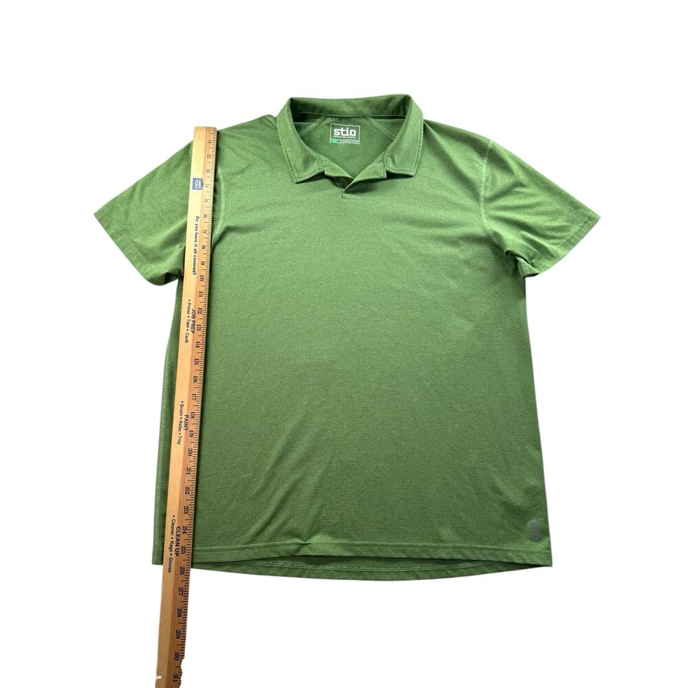 Stio Crester Trail Short Sleeve Polo Mens M Green Performance Golf Outdoor - Picture 4 of 8